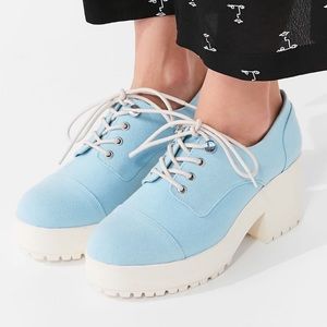 Urban Outfitters Sadie Denim Bubble Toe Oxfords